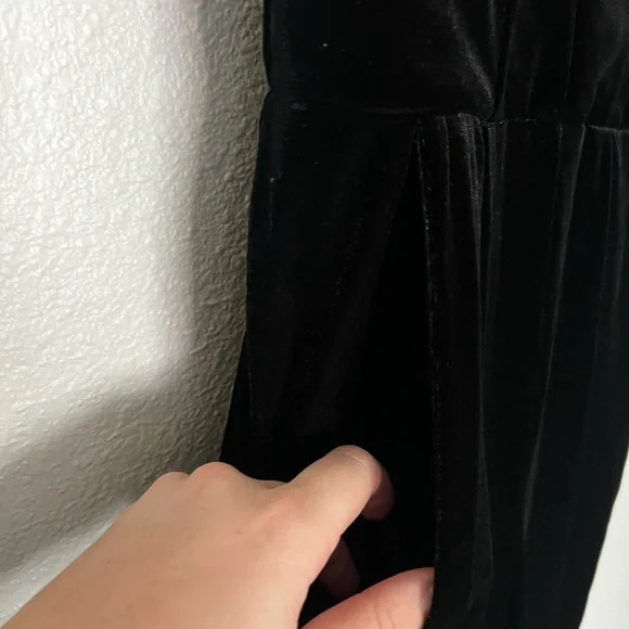 Amanda Uprichard Cherri Velvet Jumpsuit in Black - Picture 7 of 9